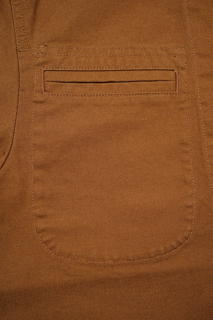 NIGEL CABOURN SHORT ANGLED JACKET - DUCK CANVAS - BROWN