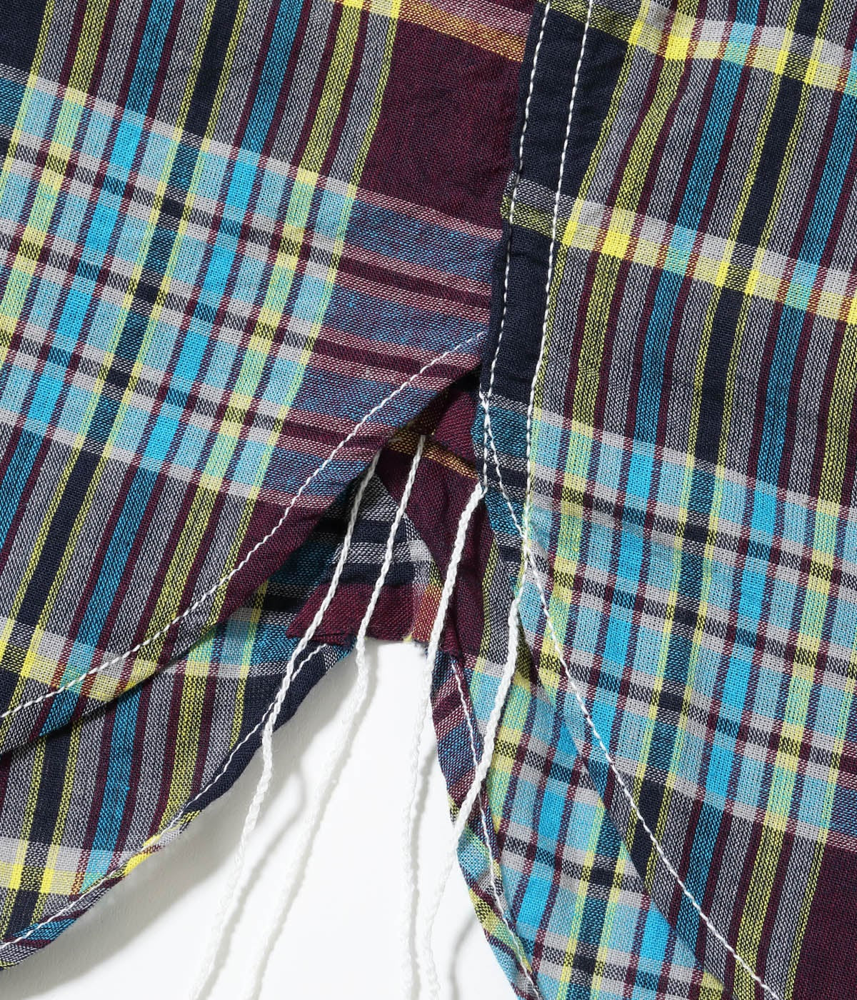 SUGAR CANE INDIA MADRAS BUTTON DOWN SS SHIRT - PURPLE