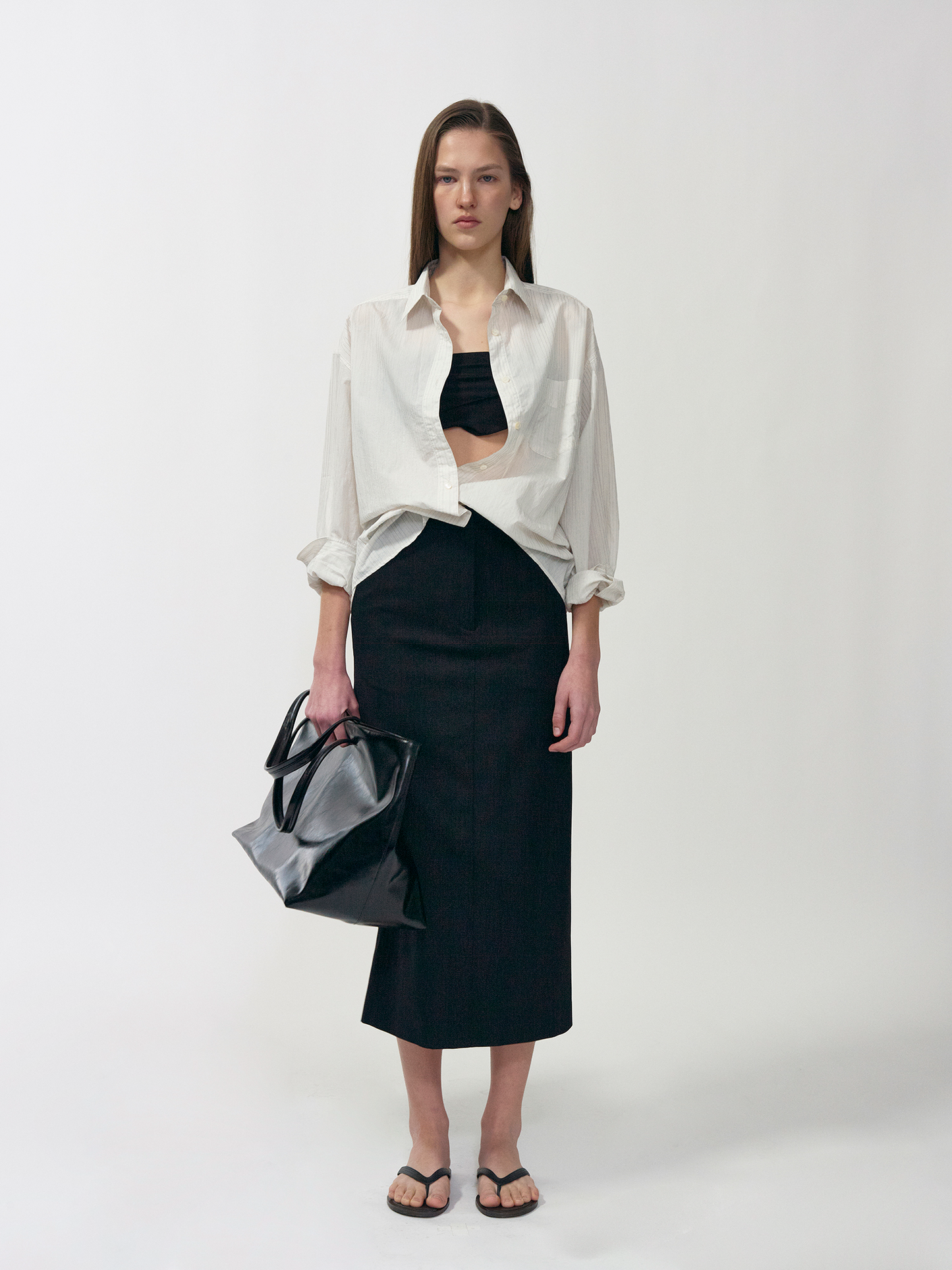 NOTHING WRITTEN TIMON STRIPED COTTON SHIRT - IVORY