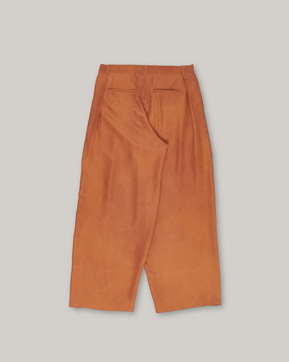 11.11 SILK PLEATED PANT - SUNSET ORANGE