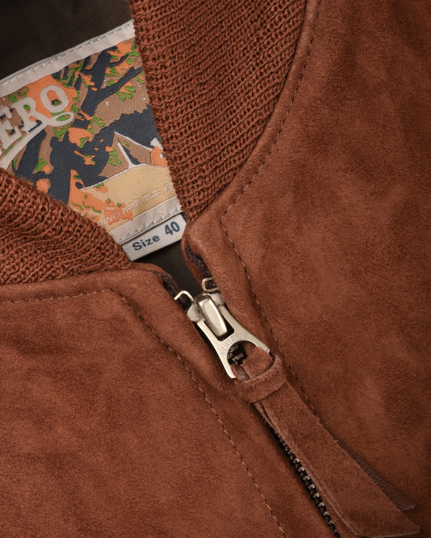AERO COLLEGE 1950's COLLEGE JACKET - RUST GOAT SUEDE