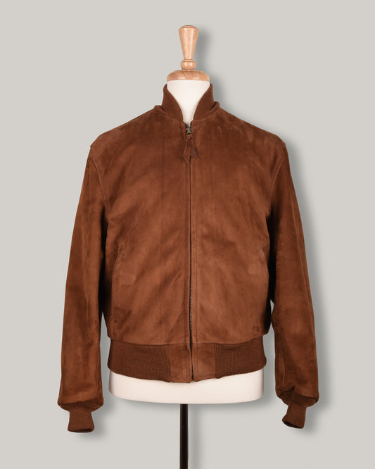 AERO COLLEGE 1950's COLLEGE JACKET - RUST GOAT SUEDE