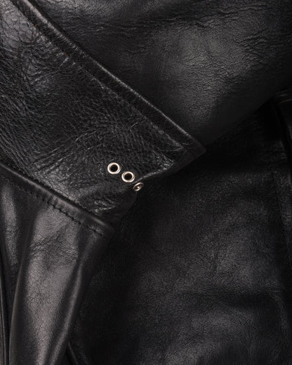 AERO LEATHER PREMIER 1930's HIGHWAYMAN - TUMBLED BLACK CXFQHH