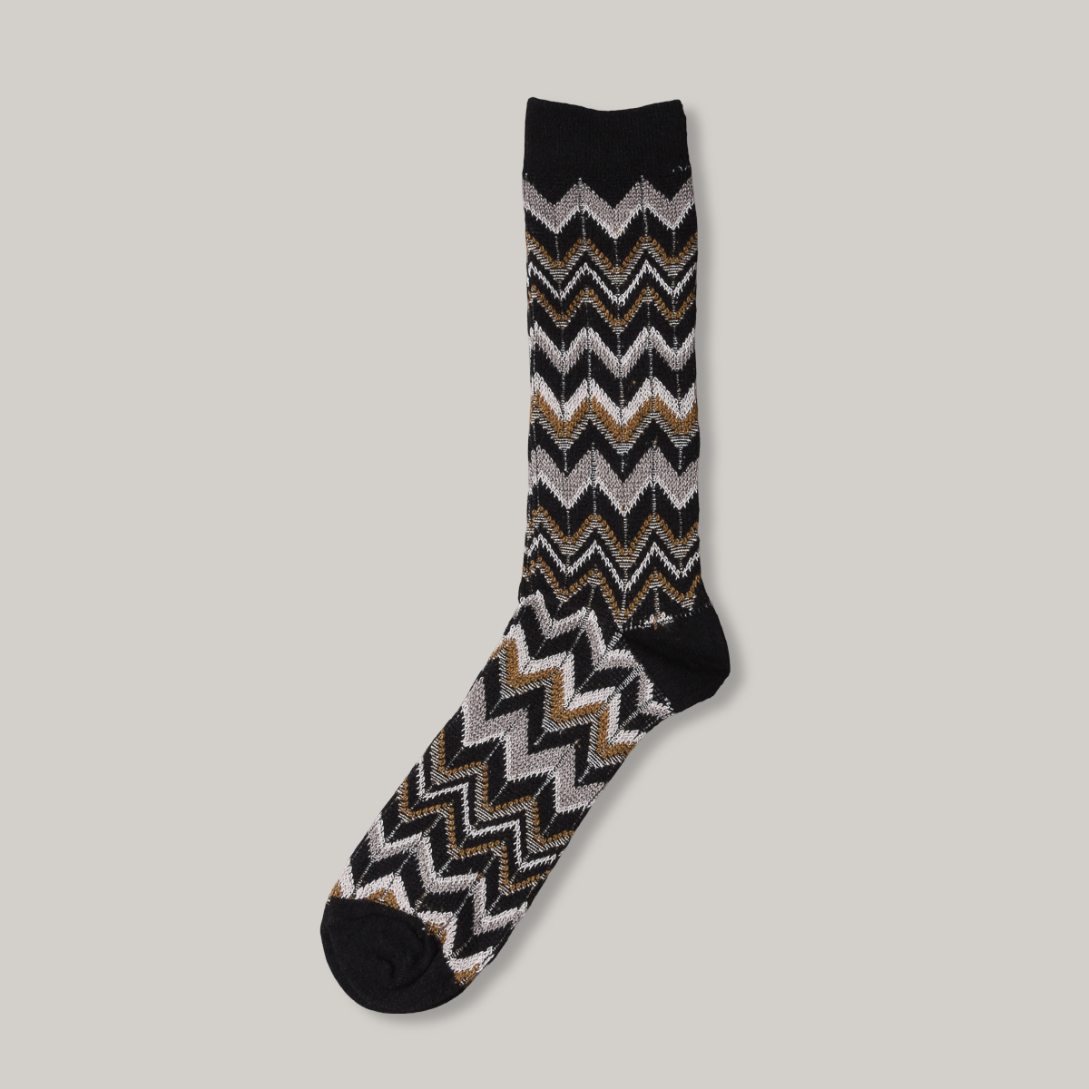 ANONYMOUS ISM MODERN HERRINGBONE CREW - BLACK