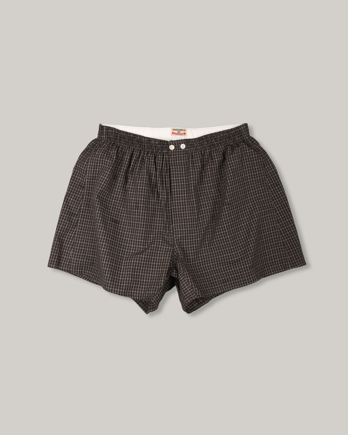 ANONYMOUS ISM MICRO PLAID BOXER - CHARCOAL