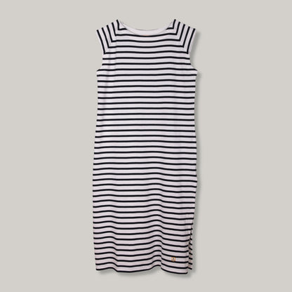 ARMOR LUX HERITAGE  SLEEVELESS DRESS - BLANC/ SEAL
