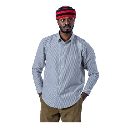 HEIMAT ARTIST SHIRT - COTTON CHAMBRAY - TRAIL BLUE/ SEASHELL