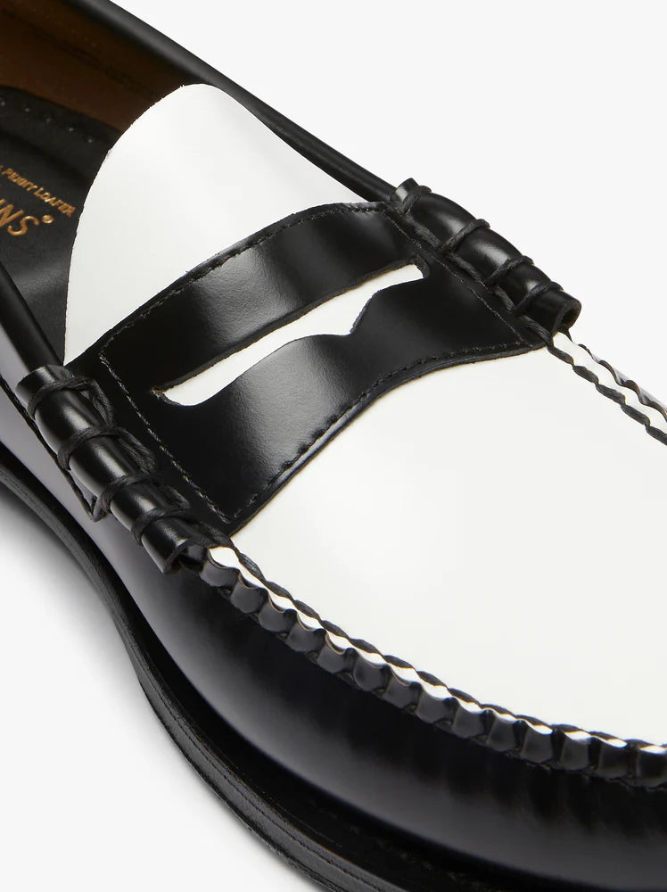 G. H. BASS -  WEEJUN WOMEN'S PENNY - BLACK/ WHITE