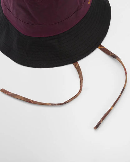 BARBOUR BRACKLEY BUCKET HAT - MERLOT/ BLACK