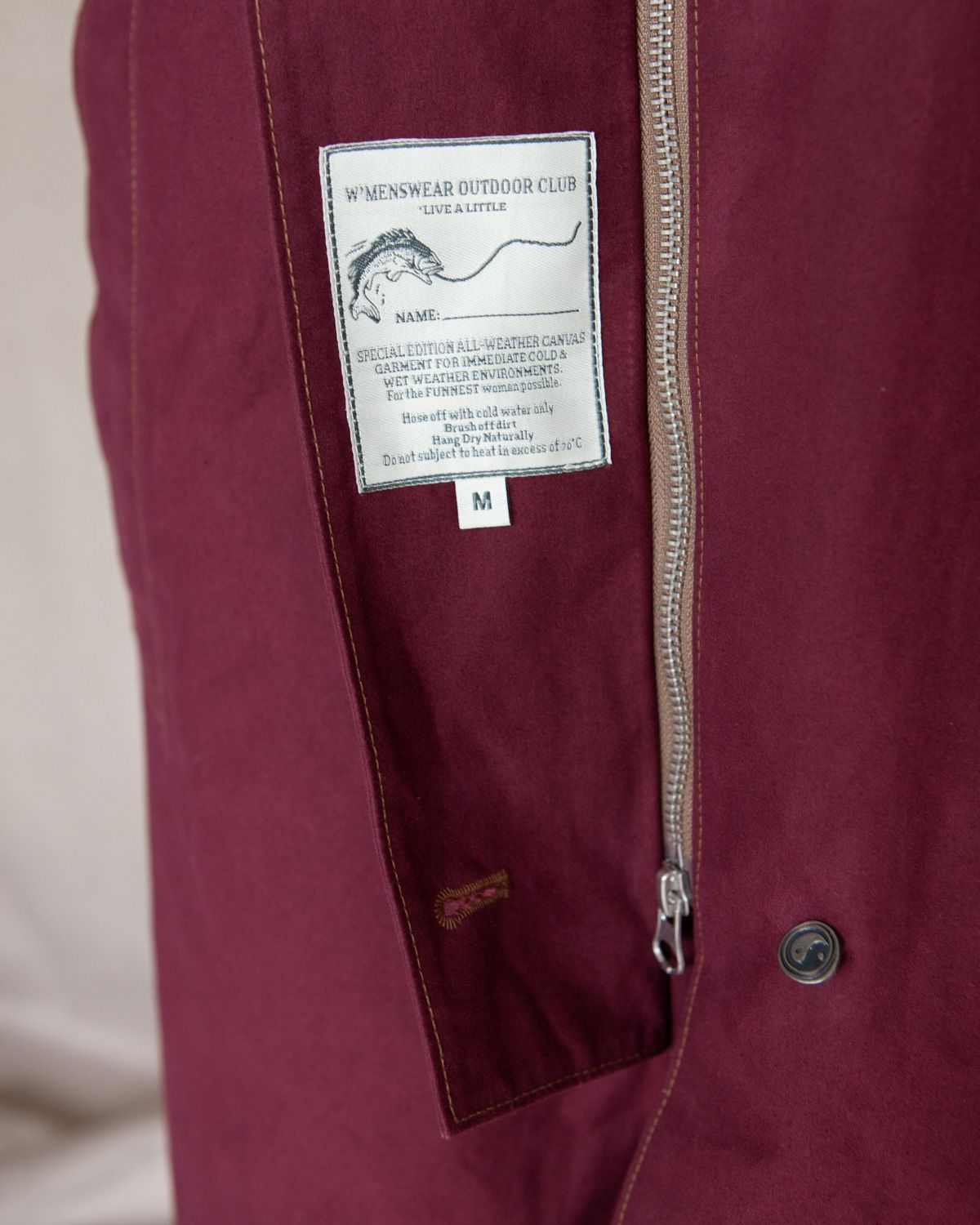 W'MENSWEAR REVERSIBLE CYCLING TRENCH - BURGUNDY