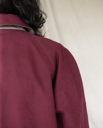 W'MENSWEAR REVERSIBLE CYCLING TRENCH - BURGUNDY
