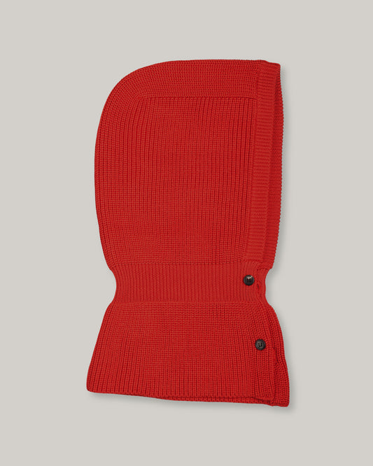 BATONER SOLID WOOL BALACLAVA - VERMILION