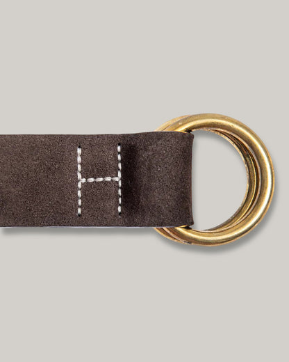 HEIMAT REGATTA BELT - ROUGH OUT LEATHER - WALNUT