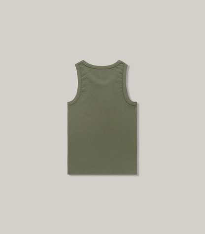 KNICKERBOCKER BOX KNIT TANK - OLIVE