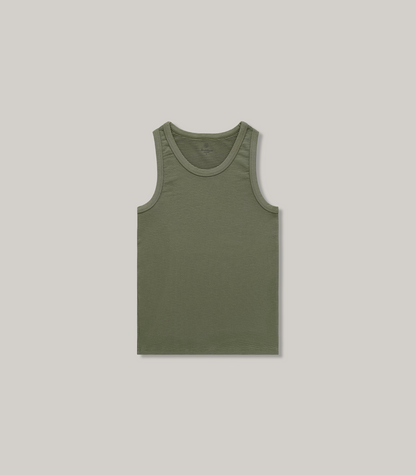 KNICKERBOCKER BOX KNIT TANK - OLIVE
