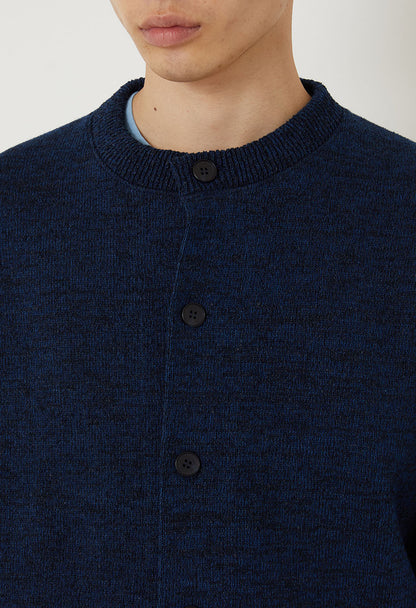 BLUE BLUE JAPAN PAPER YARN BONDING-FINISHED CARDIGAN - INDIGO