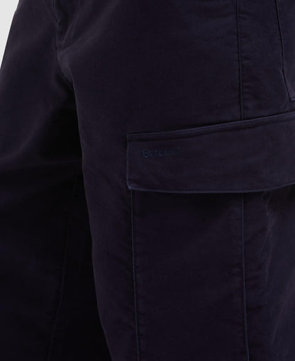 BARBOUR JUNGLE SATEEN CARGO TROUSERS - NAVY