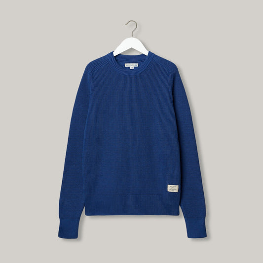 MERZ B. SCHWANEN RIBBED KNIT PULLOVER - WASHED BLUE