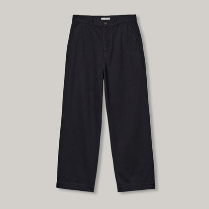 MERZ B. SCHWANEN UNISEX HIGH RISE CHINO - BLACK