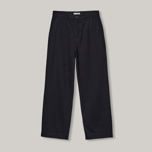 MERZ B. SCHWANEN UNISEX HIGH RISE CHINO - BLACK