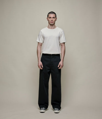 MERZ B. SCHWANEN UNISEX HIGH RISE CHINO - BLACK