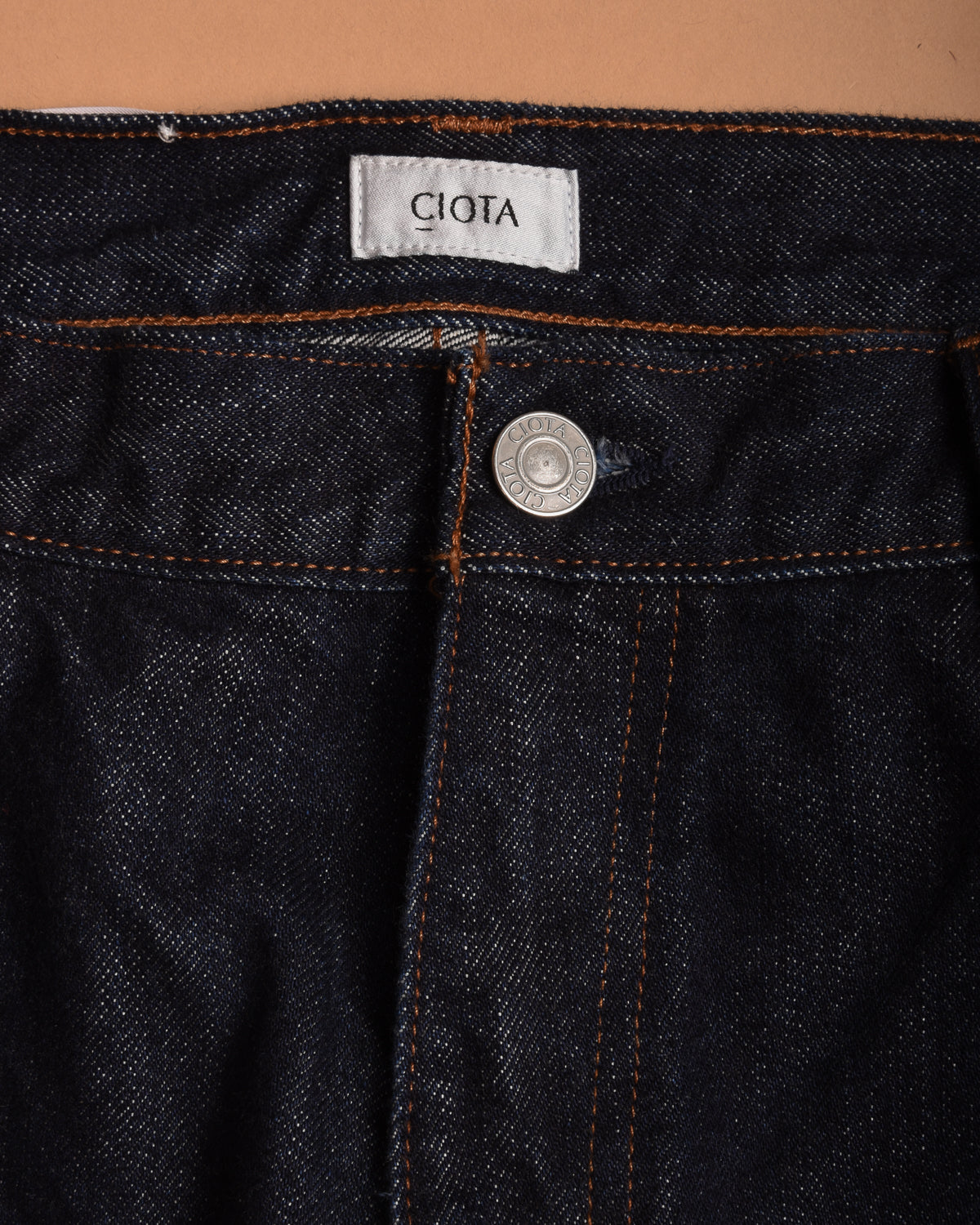CIOTA WIDE BAGGY 5 POCKET PANTS - DARK NAVY (ONE WASH)