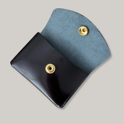 KOBASHI STUDIO CORDOVAN CARD CASE WALLET - BLACK