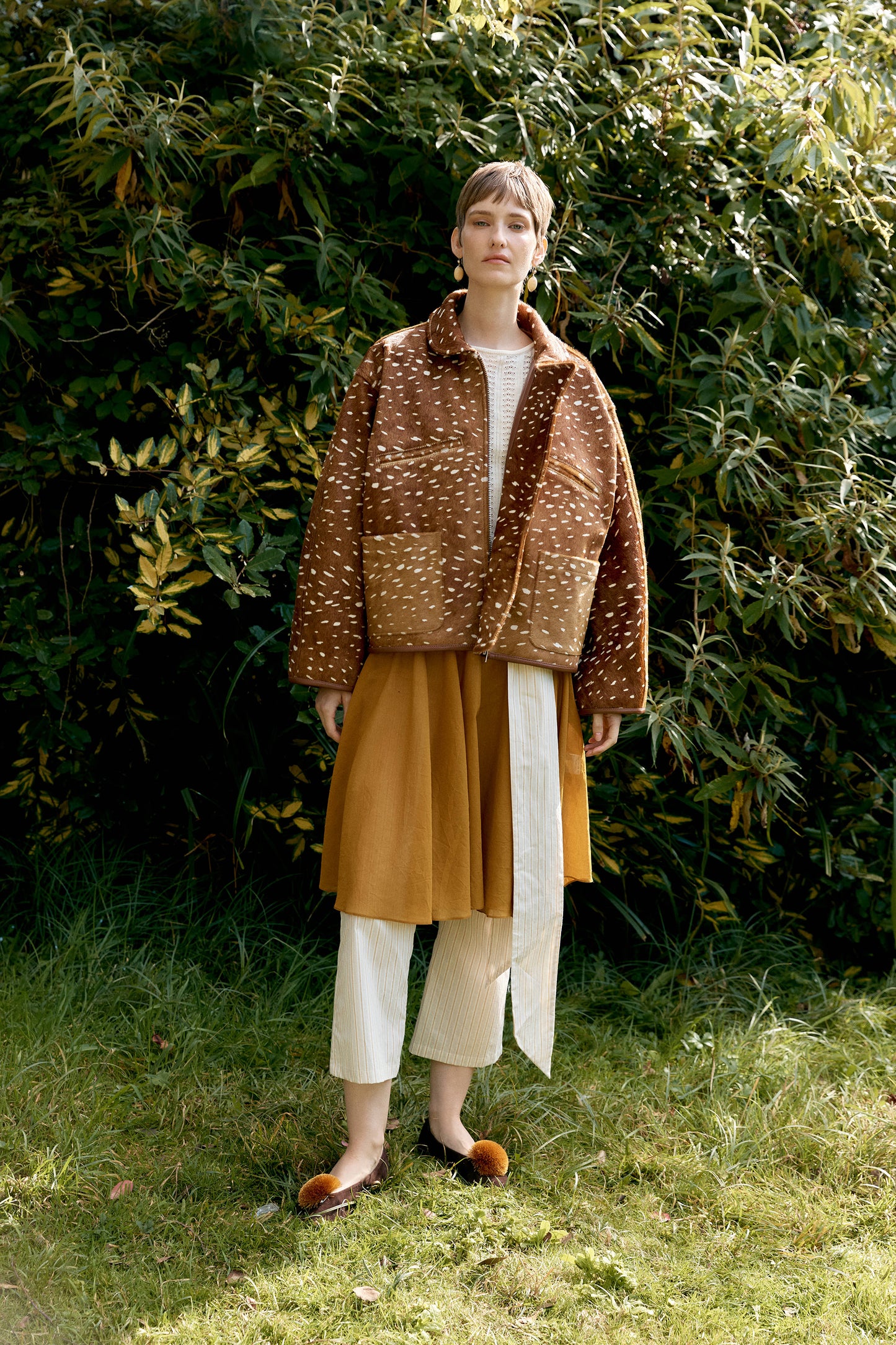 CAWLEY DEER PRINT FLYING JACKET - DEER