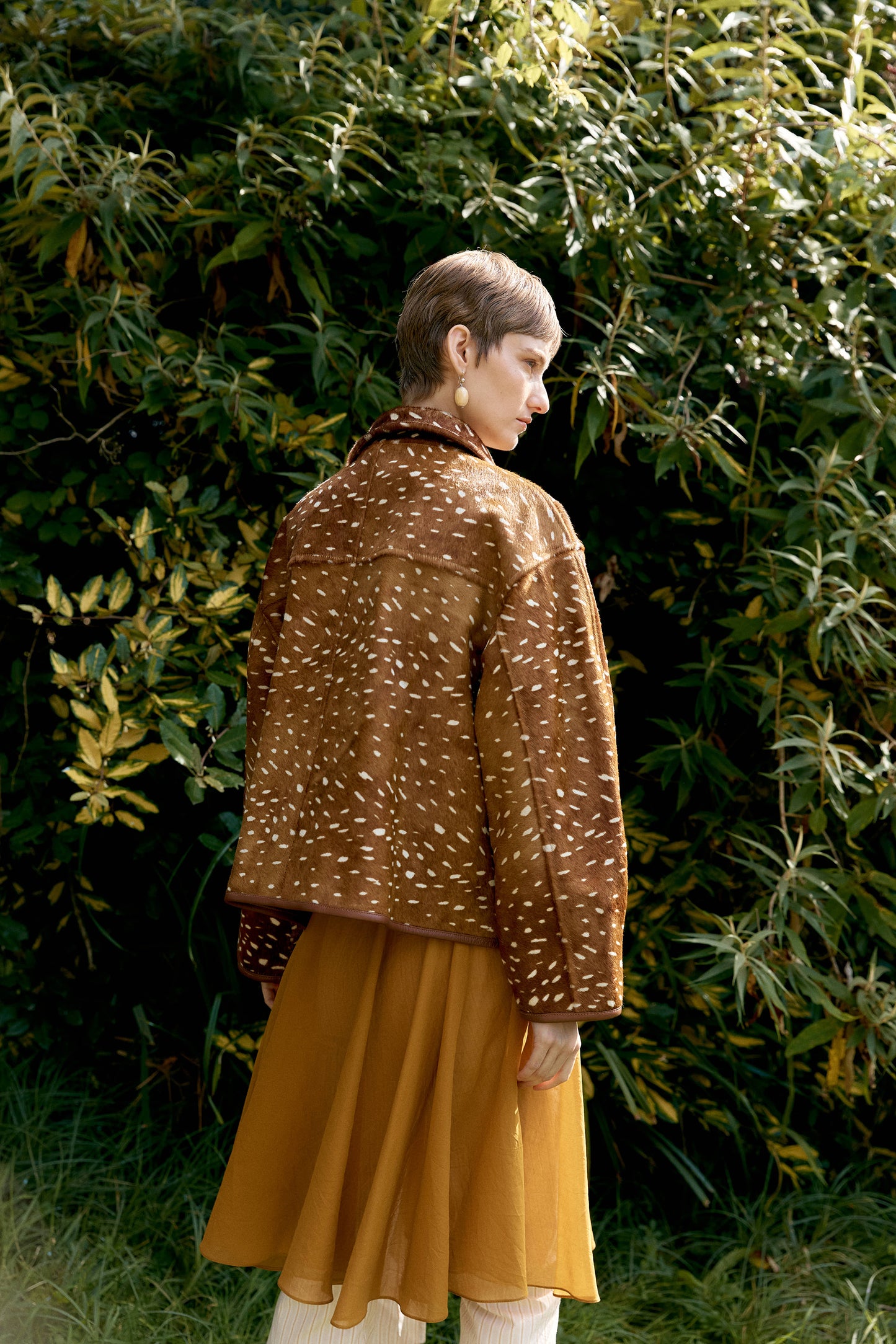 CAWLEY DEER PRINT FLYING JACKET - DEER