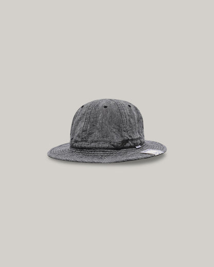 H.W. DOG & CO. LINEN FATIGUE HAT - BLACK