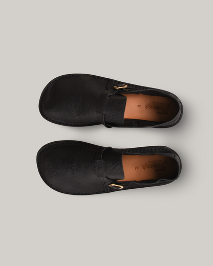 FRACAP R005 SLIP ON SHOE - BLACK ARANCIA