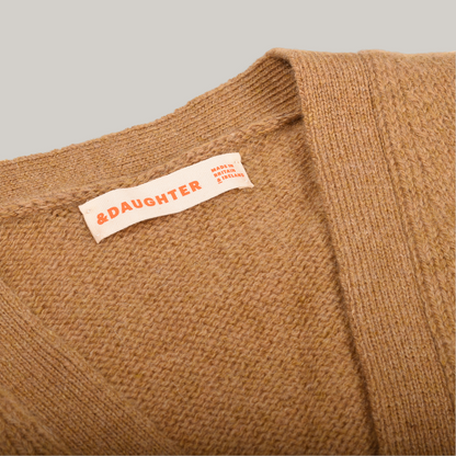 &DAUGHTER SHETLAND ARGYLE GRANDAD CARDIGAN - MUSTARD/ ECRU