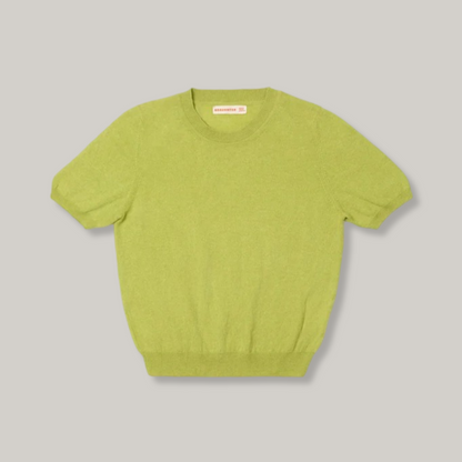 &DAUGHTER EMER CASHMERE T-SHIRT - LIME