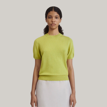 &DAUGHTER EMER CASHMERE T-SHIRT - LIME