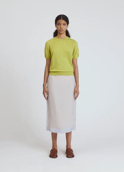 &DAUGHTER EMER CASHMERE T-SHIRT - LIME