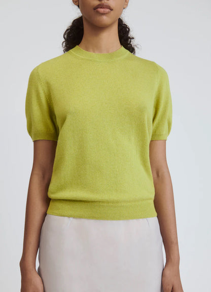 &DAUGHTER EMER CASHMERE T-SHIRT - LIME
