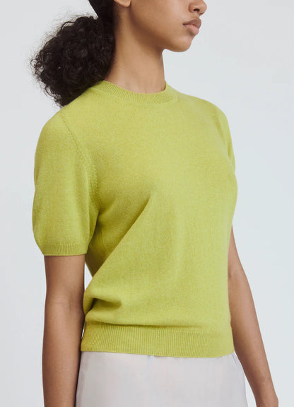 &DAUGHTER EMER CASHMERE T-SHIRT - LIME