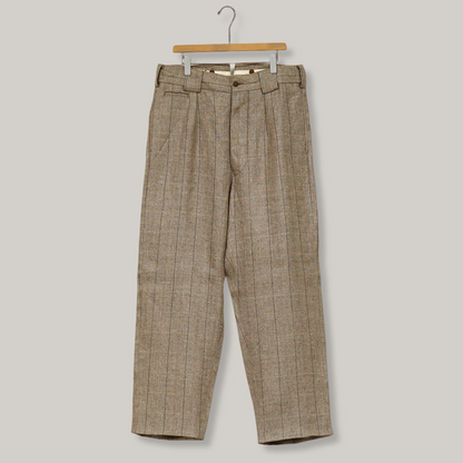 NIGEL CABOURN ENGINEER PANTS - HEMP LINEN CHECK