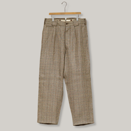 NIGEL CABOURN ENGINEER PANTS - HEMP LINEN CHECK
