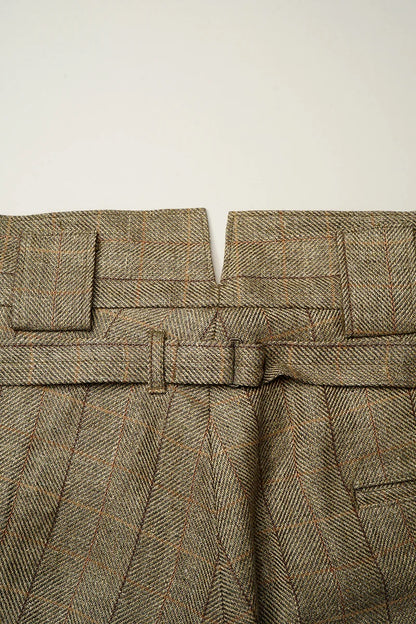 NIGEL CABOURN ENGINEER PANTS - HEMP LINEN CHECK