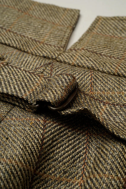 NIGEL CABOURN ENGINEER PANTS - HEMP LINEN CHECK