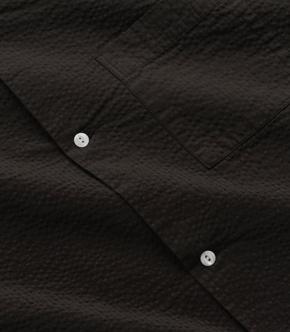 FULTON SEERSUCKER SHIRT - BROWN