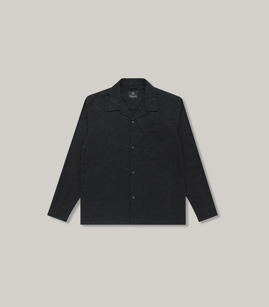 KNICKERBOCKER HILL COTTON & CASHMERE SHIRT - CHARCOAL