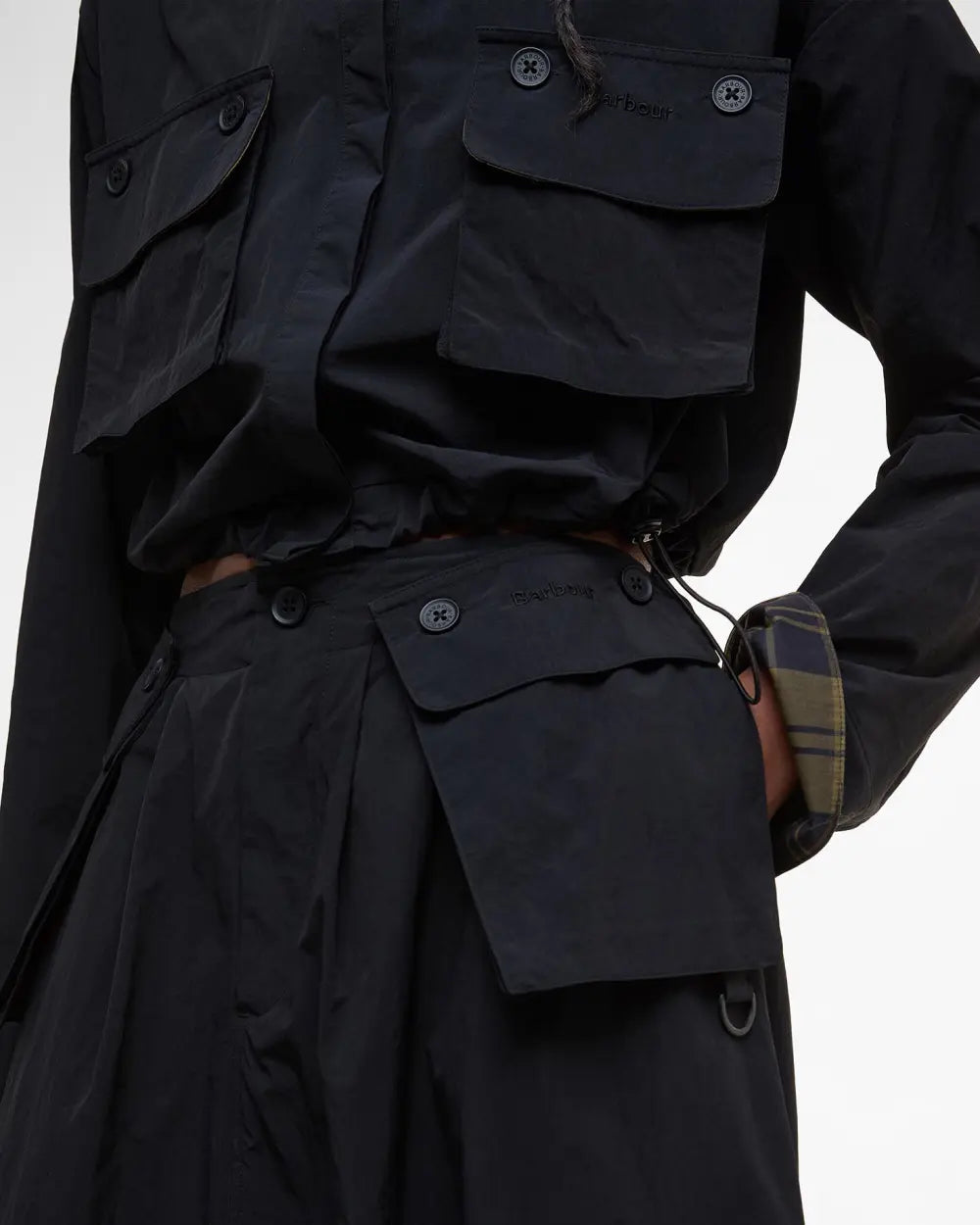 BARBOUR IMELDA MIDI SKIRT - BLACK