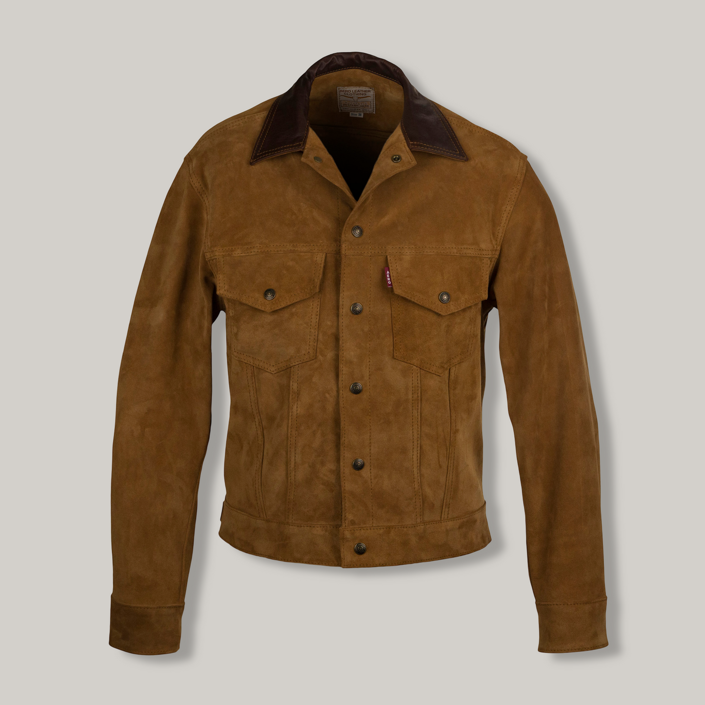 AERO LEATHER TYPE III JEAN JACKET - UNLINED COW SUEDE