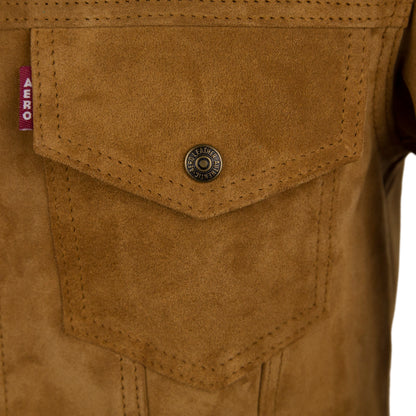 AERO LEATHER TYPE III JEAN JACKET - UNLINED COW SUEDE