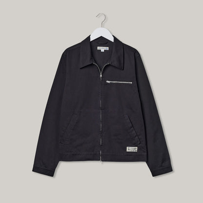 MERZ B. SCHWANEN JKT07 UNISEX ZIP JACKET - DEEP BLACK
