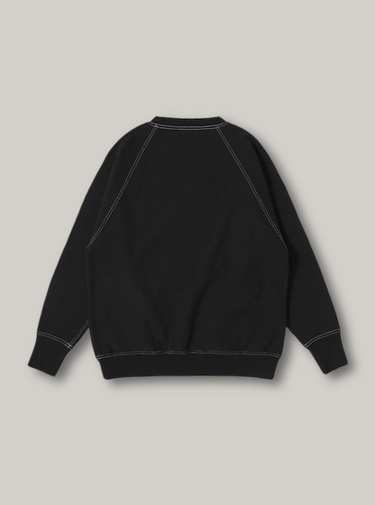 BATONER JUMBERCA URAKE CREW NECK - BLACK