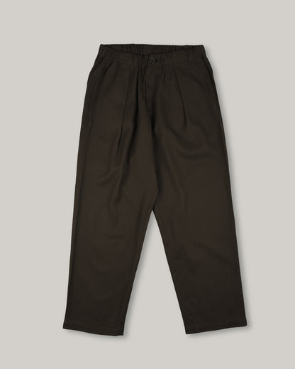 KARDO TAKA HERRINGBONE TROUSER - DARK GREEN