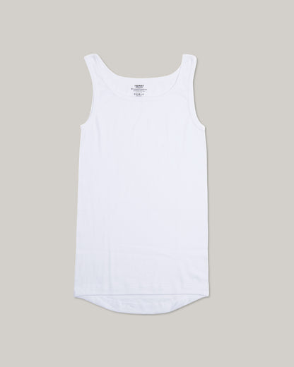 HEIMAT FINE RIB COTTON VEST - WHITE